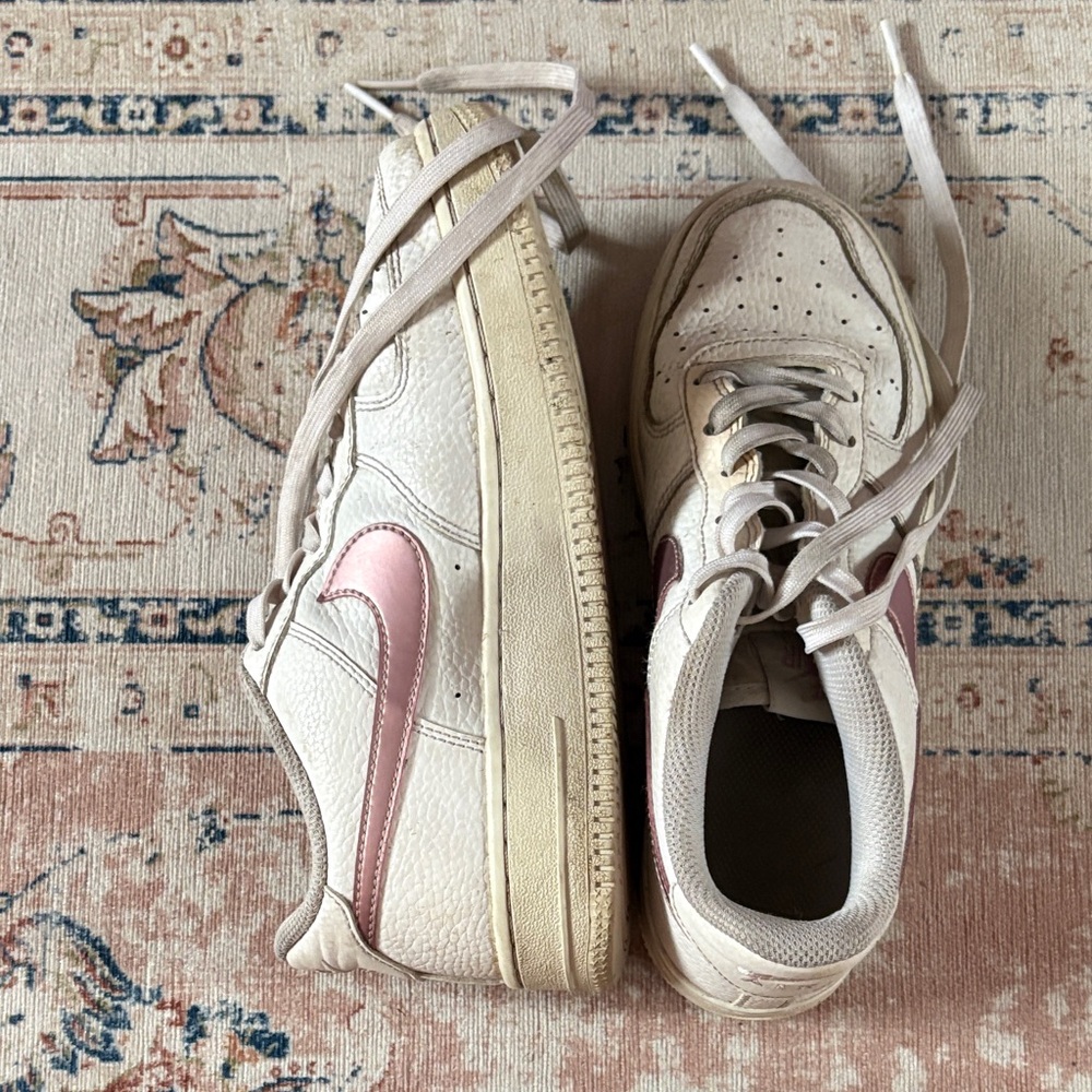 Kids Pink and White Sneakers